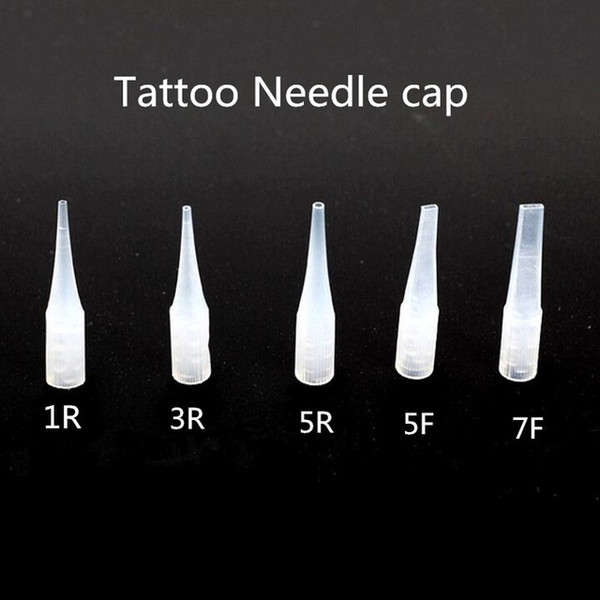 100 PCS new size small disposable tattoo needle caps for permanent makeup needle 1R, 3R, 5R, 5F, 7F.