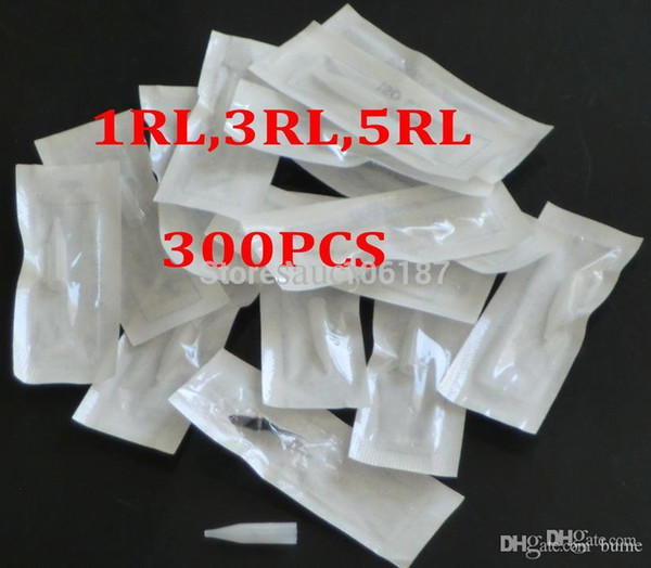 Wholesale-300Pcs 1RT 3RT 5RT wholesale Disposable Eyebrow Lips Tattoo Plastic Tips Nozzles for Permanent Tattoo Makeup Needles Supply