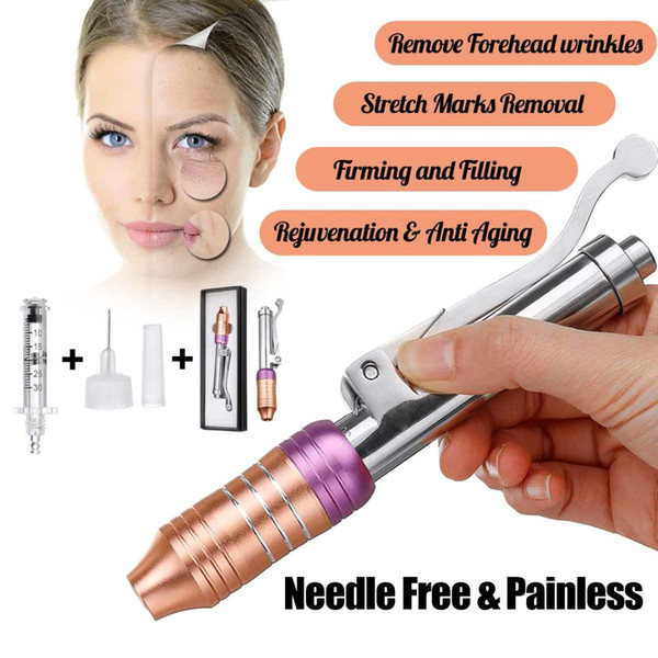 Hyaluronic Injection Pen Massage Atomizer Pen Kit High Pressure Acid Guns Anti Wrinkle Water Syringe Needle Injection Beauty