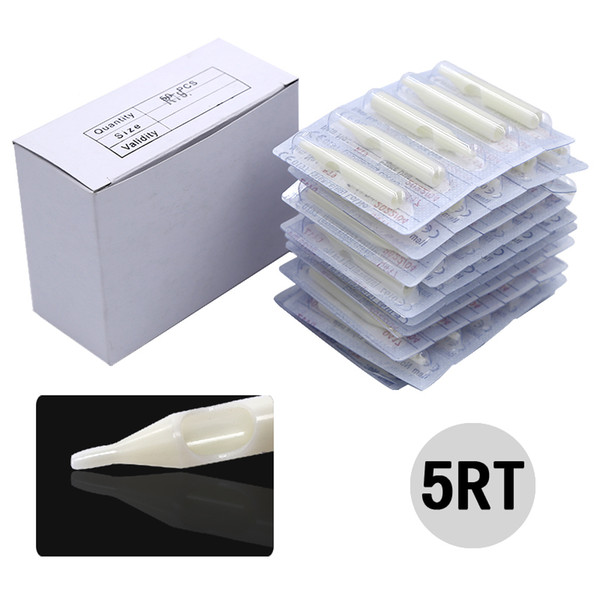 Tattoo Needle Nozzles Tips 5RT Round 50pcs Disposable Tattoo Plastic Tips