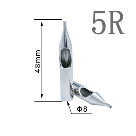 Wholesale-Free Shipping 6pcs Sizes 5RT Tattoo Tips Stainless Steel Tattoo Nozzle Tips for Needles