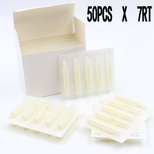 50pcs 7RT White Round Tattoo Tips Disposable Tattoo Nozzle Tips Body Art Supply 7RT 50pcs