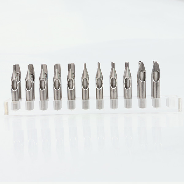 22Pcs Stainless Steel Tattoo Nozzle Tips for Machine Gun Needles Tube Kit Box New Free ShippingTG3121