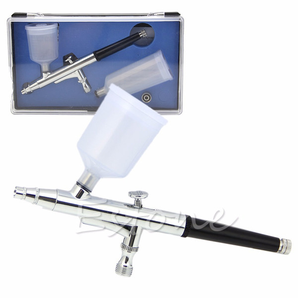 Wholesale-Dual Action Gravity Feed Airbrush 0.3mm Gun Spray Cake Chromatically Tattoo Tool