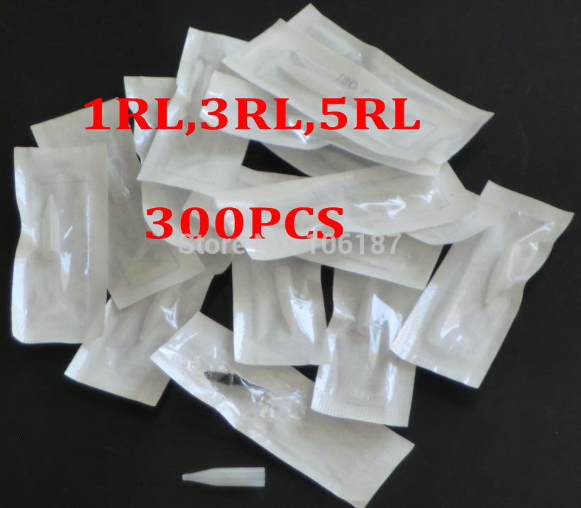 Wholesale-300Pcs 1RT 3RT 5RT wholesale Disposable Eyebrow Lips Tattoo Plastic Tips Nozzles for Permanent Tattoo Makeup Needles Supply