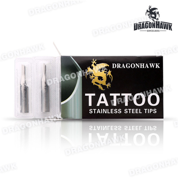 Wholesale- 10 Pcs Sizes Lot Stainless Steel Tattoo Nozzle Tips Kit Set