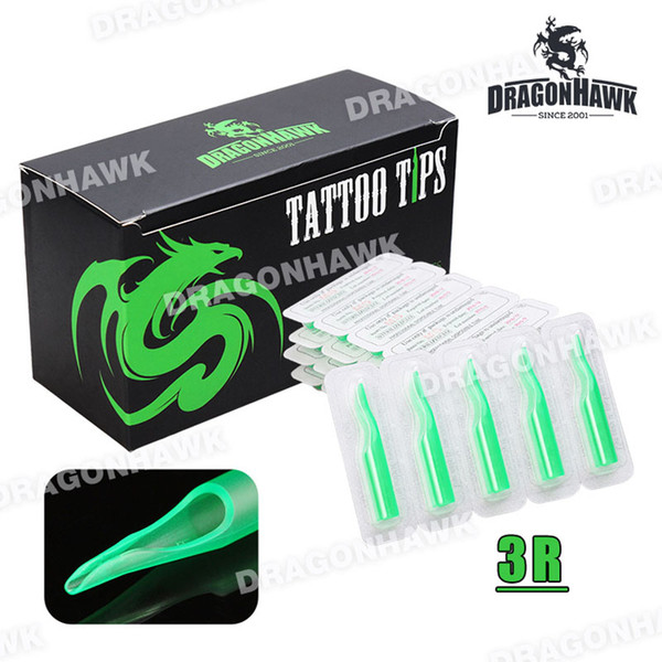 Wholesale-Disposable Tattoo Tips 50 Pcs 3RT Sterilized Nozzle Tip Tube for Tattoo Liner Needles