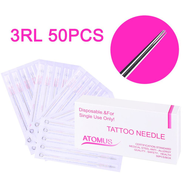 50pcs 3RL 3RS 5M1 5RL 5RS Pre-made Sterilized Tattoo Needles Disposable Tattoo Gun Kits Tattoo Tip Supply