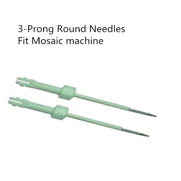 Wholesale-Free shipping 100pcs 3-prong Permanent Makeup Eyebrow Card Needles fit Mosaic machine - 100 Needle caps For Gift
