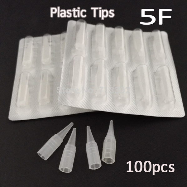 Wholesale-5FT *100pcs (5MM) Disposable Sterile Package Electric Motor Peremanent Makeup Eyebrow Needles Caps