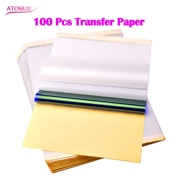 100pcs Thermal Stencil Transfer Paper Tattoo Transfer Paper A4 Size For Tattoo Transfer Machine Supply Free Shipping