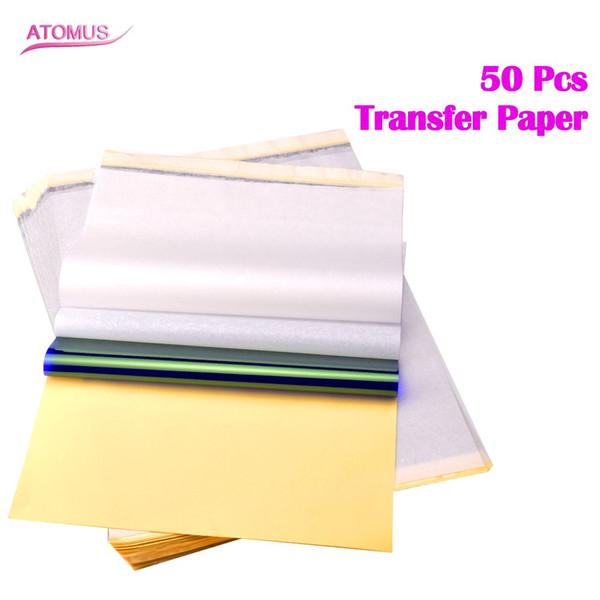 50 Sheets A4 Tattoo Transfer Special Paper Spirit Master For Tattoo Gun Needle Ink Cups Grips Kits