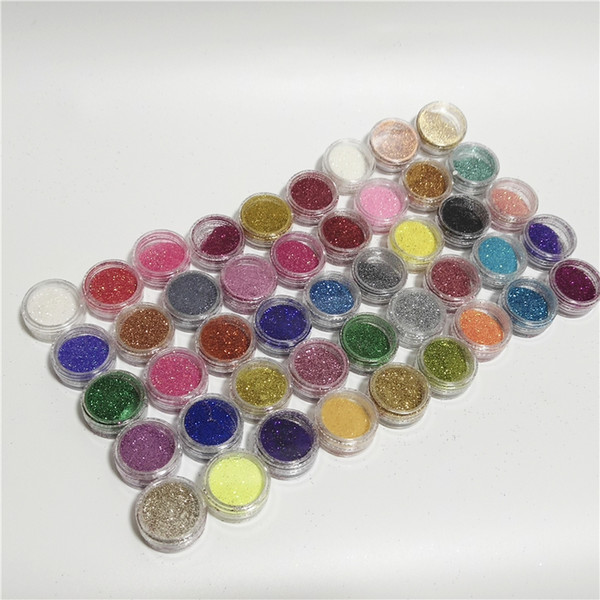 45Pcs Colors Set Waterproof DIY Flash Diamond Glitter Powder for Temporary Tattoo Kids Face Body Nail Painting Decorate Christmas Art