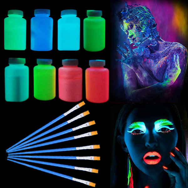 Funny Nightclub Fluorescent Party Hand Painted Nightlight Body Color Pigment Birthday Party Halloween Supplies Drop Ship