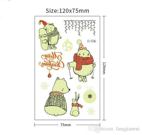 wholesale Halloween Children's Party Environmental Protection Waterproof Nightlight Tattoo Sticker Cartoon Terror Luminous TatTattoo St