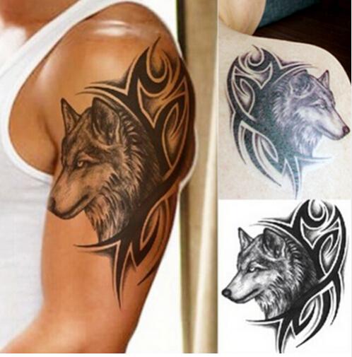 New Hot Water Transfer fake tattoo Waterproof Temporary Tattoo sticker men women wolf tattoo flash tattoos