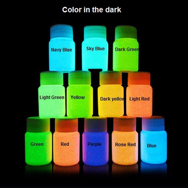 Wholesale-12 Colors Neon Fluorescent UV Body Paint Grow In The Dark Face Painting Luminous Acrylic Paints Art for Party&Halloween Make