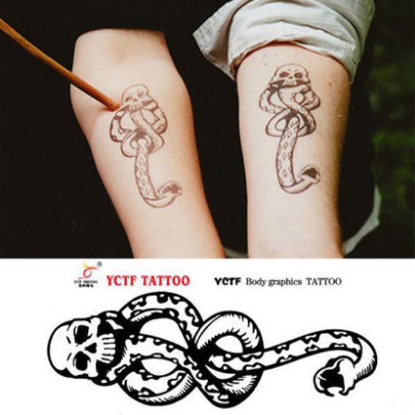 Wholesale-Hot 10pcs  Death Eater tattoo sticker waterproof tattoo sticker tattoo