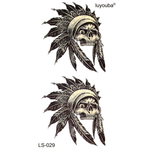 The soul of indonesia waterproof temporary tattoos men harajuku flash tattoo sticker tatuajes skull temporary tatoo men