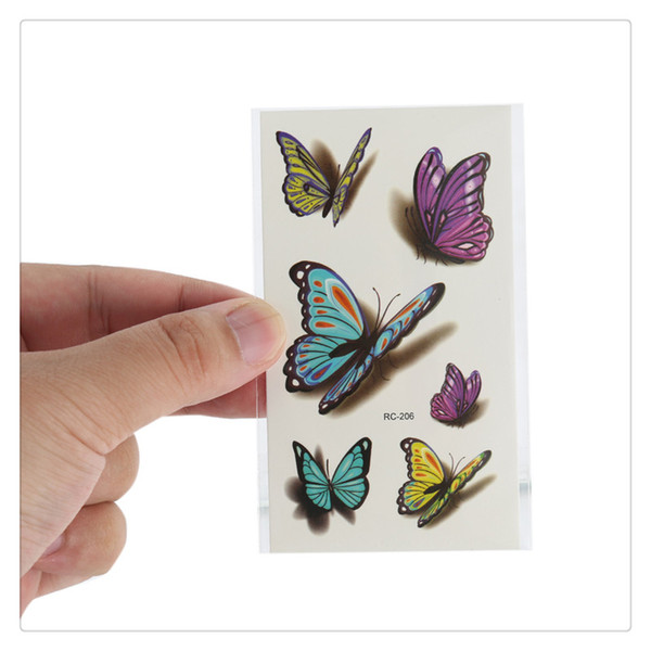 Colorful Butterfly Body Art Temporary Tattoos Women Sexy Waterproof Durable Non-toxic Transfer Sticker Easily Fit The Skin