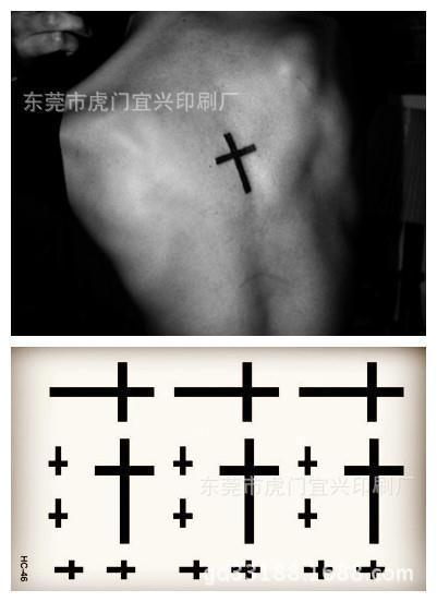 Wholesale-Fashion women Temporary cross Tattoo Stickers Temporary Body Art Waterproof Tattoo for men HC-046