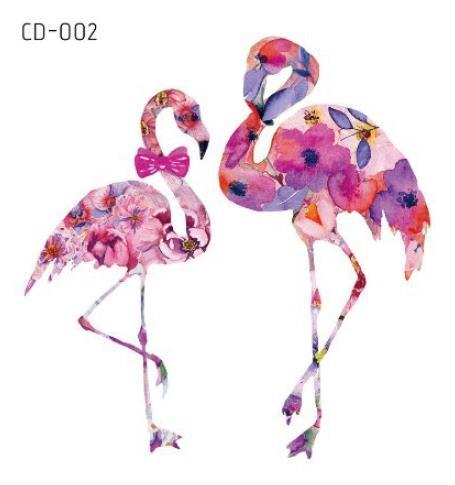 Waterproof Tatoo Fake Tattoo Sticker Flamingo Bird Flower Temporary Flash Tatto Tatouage Temporaire Body Art For Girl Women Kids