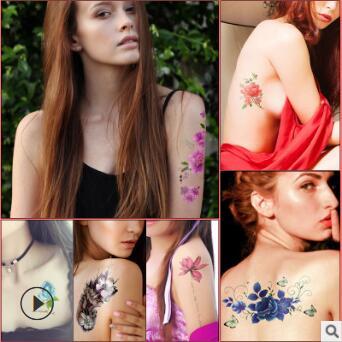 Flowers Tattoos Stickers Wedding Photo Mix Styles Cover Scar Water-proof Temporary Tattoos Tattoos & Body Art Health & Beauty HA217