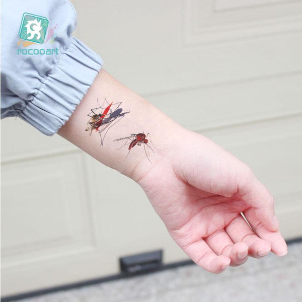 Joke Tatouage Temporaire Rocooart 3D Spider Tatoo Scorpion Temporary Tattoo Stickers For Halloween Fake Tattoo Body Art Tatuajes