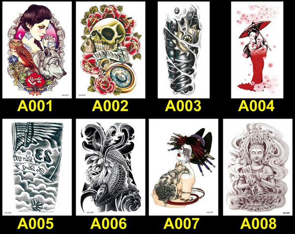 Body art tattoos 100 styles waterproof body tattoos temporary tattoos water transfer tattoos