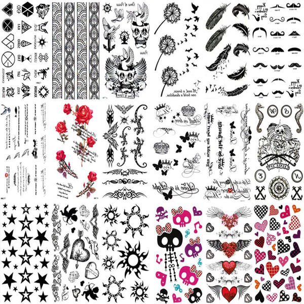 Limited Gold Silver Flash Temporary Tattoo Fashion Men Women Body Art Tattoo Sticker Waterproof Metallic Temporary Stickers Size 20*10cm