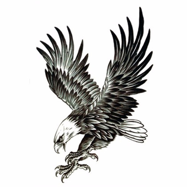 2Pcs Cool Eagle Tattoo for Men Waterproof Temporary Tattoos Water Transfer Stickers On The Body Fake Tatoo Sleeves Fake Tattoos