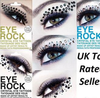 Women Fashion crystal Eye stickers tattoo paster make-up eye shadow sticker #5620