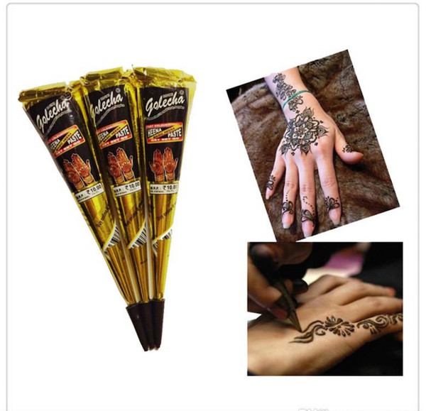 Black Indian Henna Tattoo Paste Body Art Paint Mini Natural Henna Paste for Body Drawing Temporary Draw On Body By Yourself