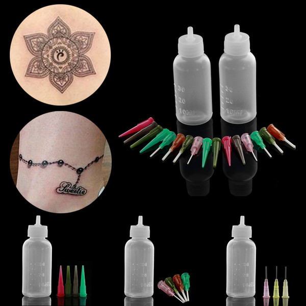 1 Set Fashion Henna Paste Bottle Nozzle Tips Kit Applicator Drawing for Body Art Paint Making Tool Set Tattoo Accessories