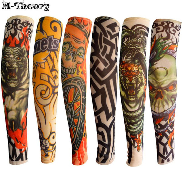 6 pcs Kid Size Tattoo Sleeve Arm Stockings Leggings Cool Rock Style 3D Tatoo Boys Girls Baby Shower Travel Wearings