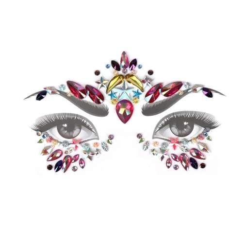 1 Sheet Glitter Jewels Tattoo Sticker Face Body Gems Gypsy Festival Adornment Party Beauty Temporary Tattoo Tools Makeup Decor