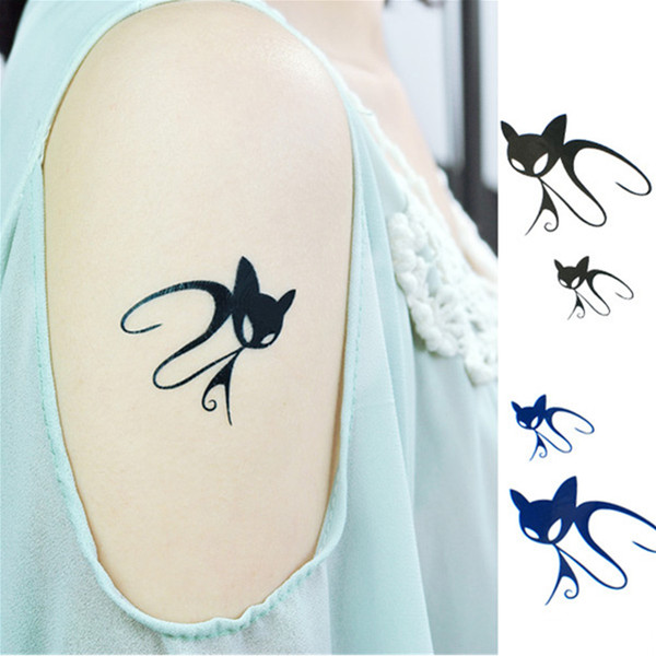 New Arrival Harajuku Personality Tattoo Waterproof Cover A Scar Body Painted Cartoon Cute Cat Tattoo Stickers HC13 Free Shipping