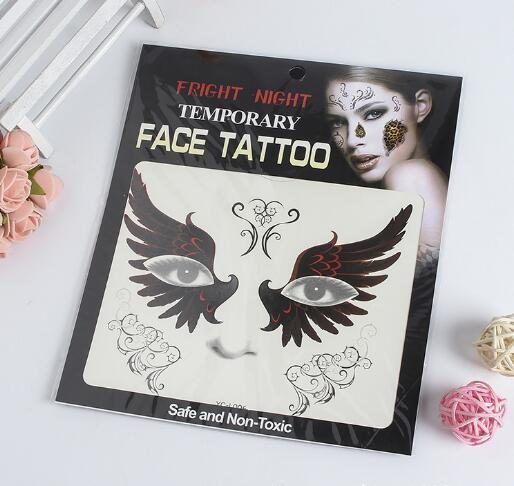 Hot sale fright night temporary smile face tattoo Body art chain transfer tattoos temporary stickers in stock mixed styles dhl free ship