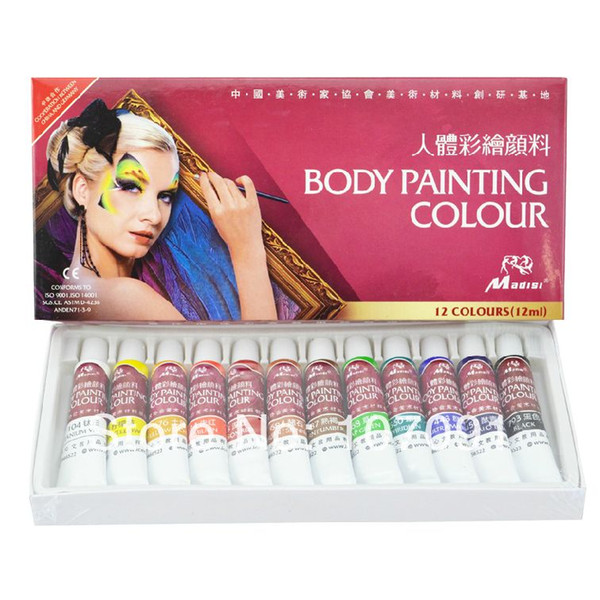 2014 World Cup12ml 12color/lot Face Paint Colored Drawing Body Paint