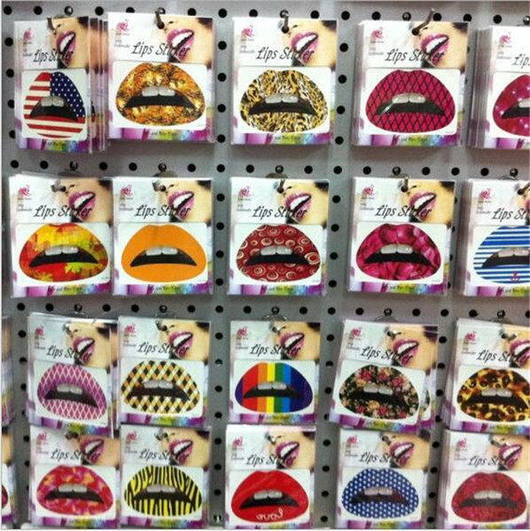 Temporary Lip Tattoo Stickers Lipstick Art Transfers Kiss Lips Body Art Beauty Makeup Waterproof Temporary Tattoo Stickers X128