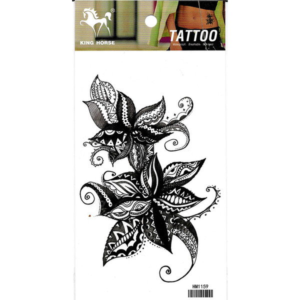 girl and boys 2019 fashion brand new 10pcs/lot moon flower five-star snake waterproof temporary arm leg tattoo sticker body art tattoo