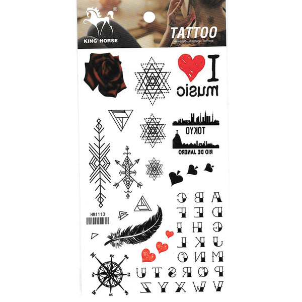 2019 New fashion brand 10pcs/lot drop shipping mix design waterproof temporary flower arm leg tattoo sticker