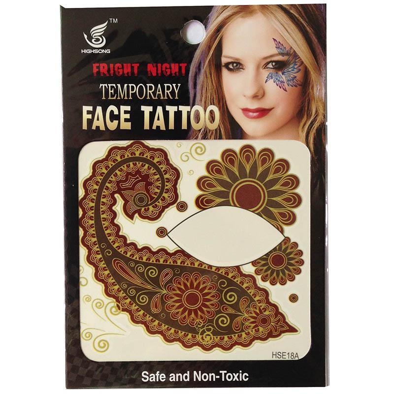 Free shipping 12pieces HSE18 8x8cm new fashion Waterproof left and Right ladies eye Temporary tattoo waterprint face tattoo sticker eye rock