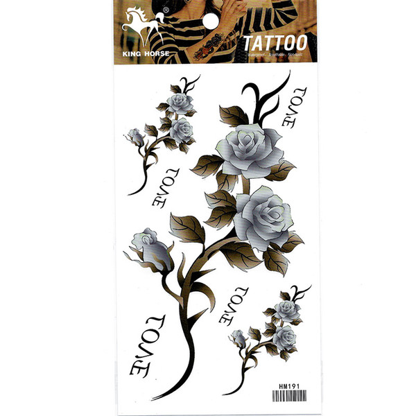 2019 Newest fashion brand new accept mix design 10pcs/lot waterprint body art tattoo flower butterfly fake tattoo sticker drop shipping