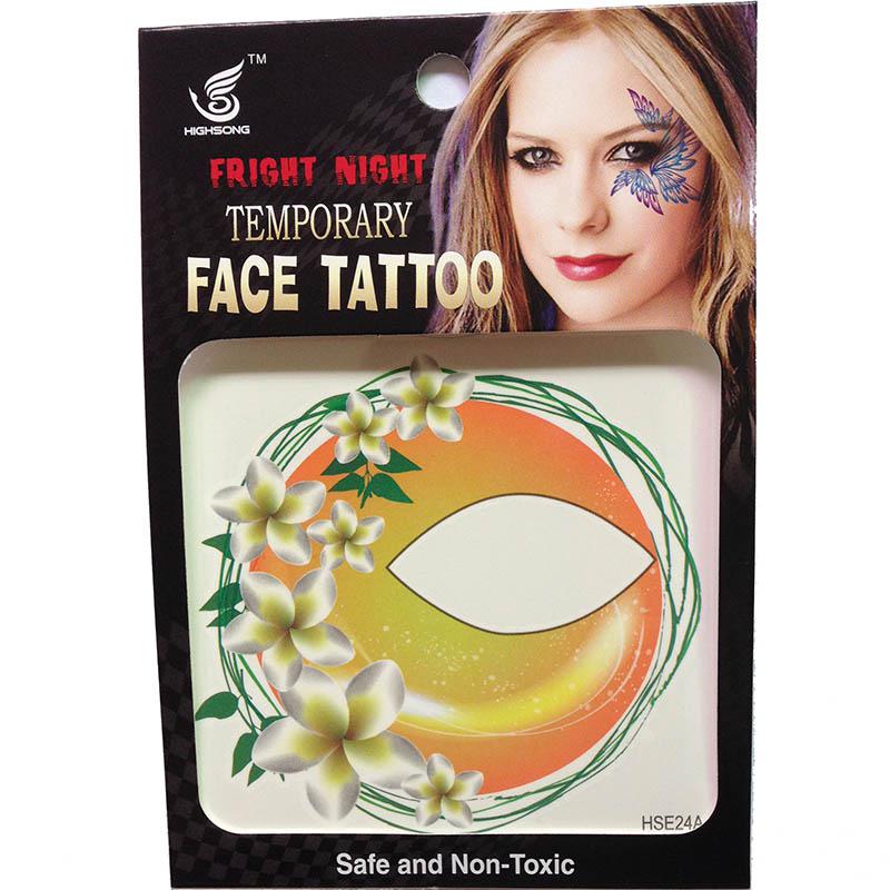 Free shipping 12pieces HSE24 8x8cm new fashion Waterproof left and Right ladies eye Temporary tattoo waterprint face tattoo sticker eye rock