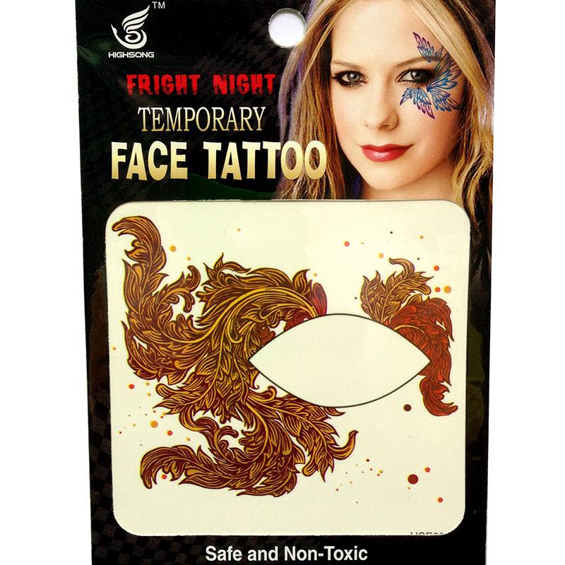 Factory Direct Selling free shipping 12pieces 8x8cm HSE03 Temporary left 6pcs and Right 6pcs eye tattoo Stickers face tattoo for night party