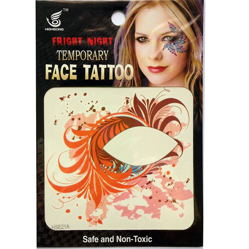 Factory Direct Selling free shipping 12pieces 8x8cm HSE21 Temporary left 6pcs and Right 6pcs eye tattoo Stickers face tattoo for night party