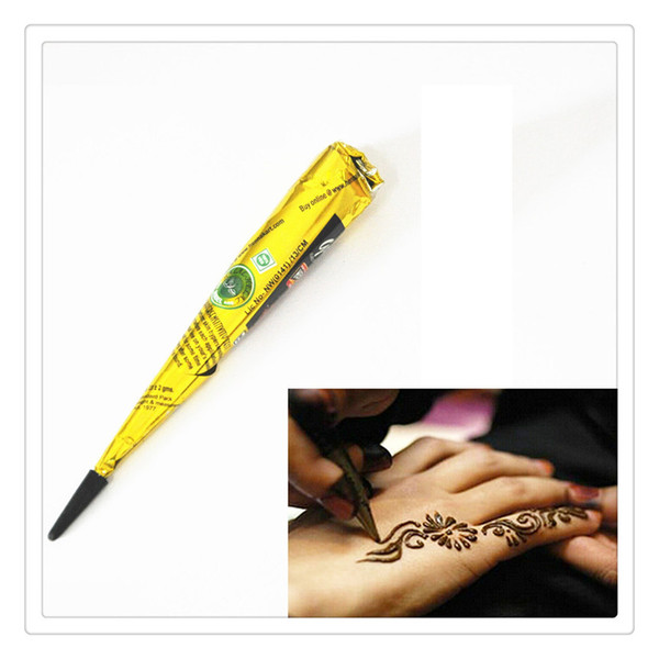 New Arrivals Natural Indian Henna Tattoo Art Paste Temporary Tattoo Wedding Dress Makeup Tools DIY Temporary Drawing Body Art Free DHL