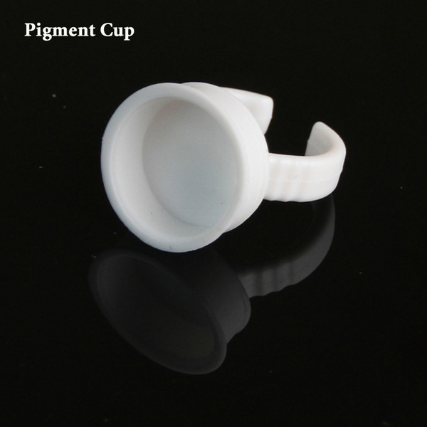 Wholesale- 500pcs microblading pigment ring cup holder Disposable permanent makeup ink cup as microblading accesories