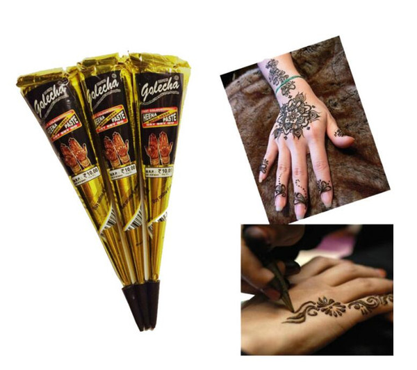 25g BLACK COLOR Henna Tattoo Natural Indian KAVERI Body Art Tattoos Paste Body Drawing Painting Henna Tattoos Supplies High Quality